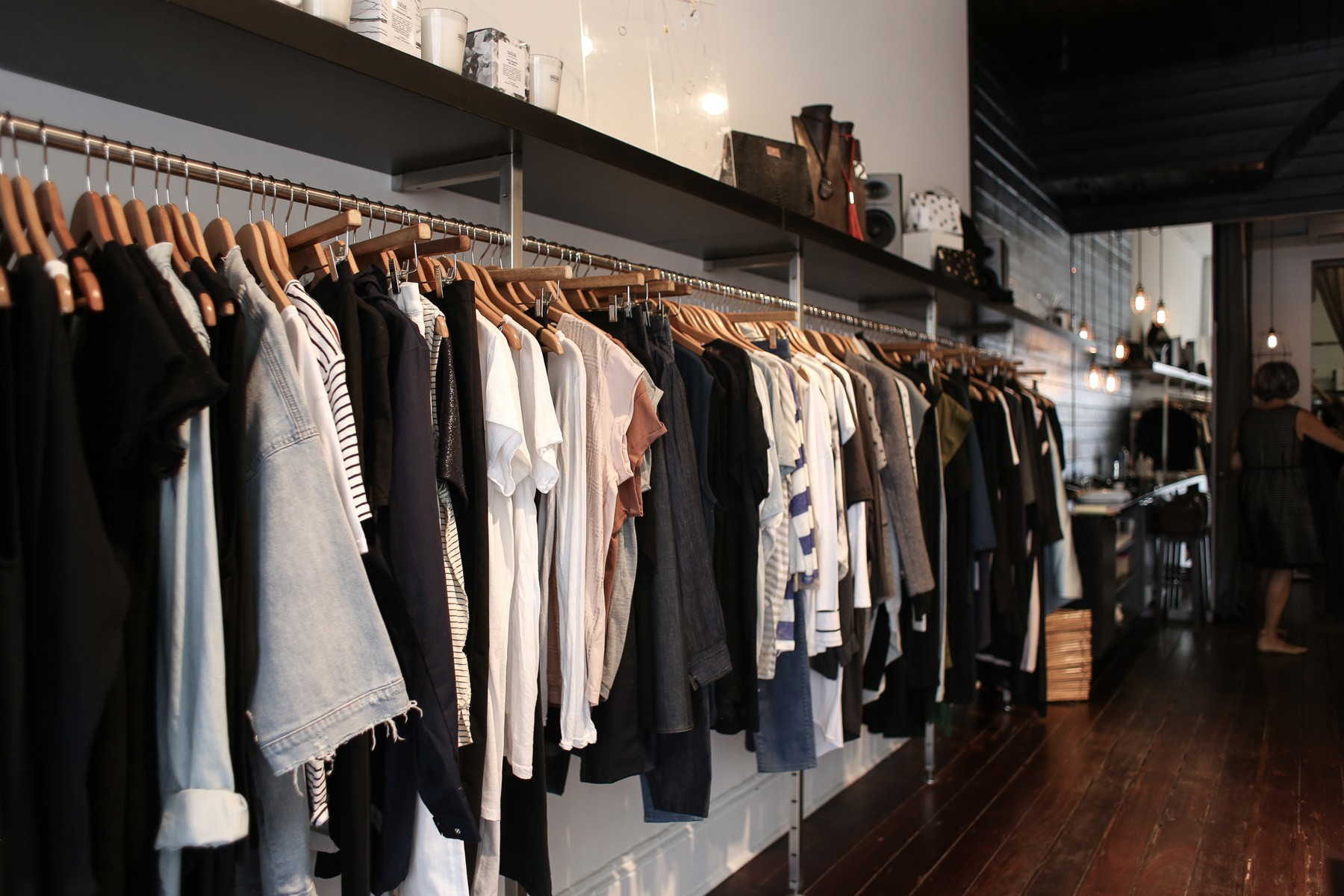 A clothing shop with a curated range of garments