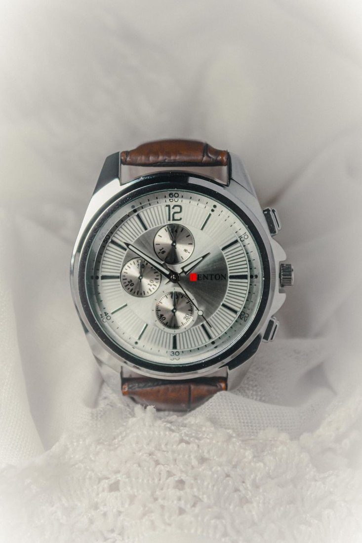 Silver-dial watch