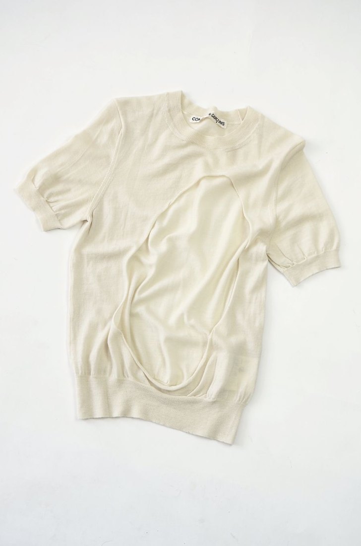 Cream cotton T-shirt