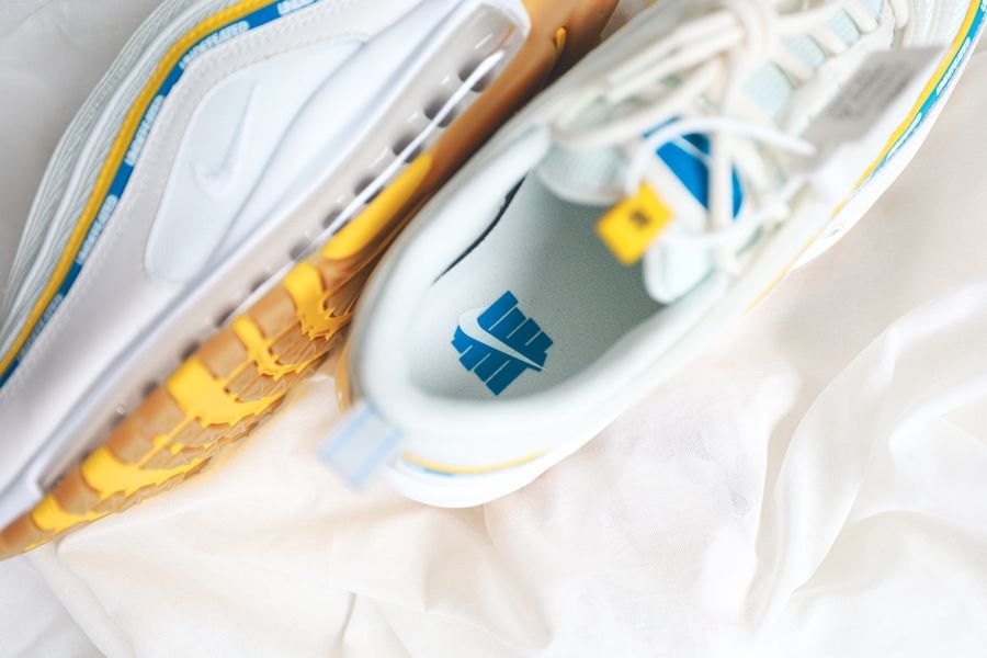 White accent sneakers
